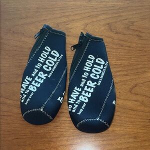 Black Neoprene Beer Bottle Sleeves